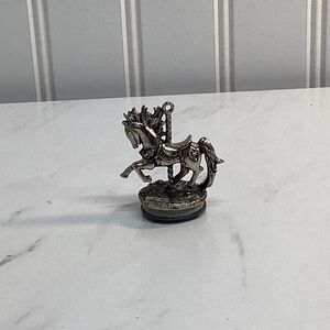 Vintage STAMPENDOUS Silver Carousel Horse Rubber Stamp Collectible Gift 1989 *H